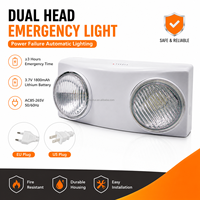 Lampes d'urgence LED à double tête, vente en gros, auto-test, double éclairage, lampe d'urgence pour hôpital 6W