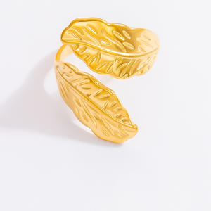 Fashion <b>Rings</b> Floral Leaf Design 18k Gold Plated Women's Party Jewelry - Product Image 5