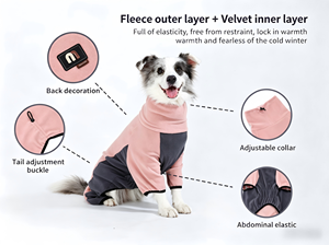 Vêtements d'hiver en laine pour <span class=keywords><strong>Border</strong></span> Collies et grands chiens, protection hivernale pour chiens à quatre pattes - Product Image 2
