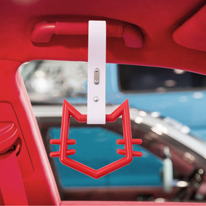 1Pcs Universal JDM Style TSURIKAWA Cute Unluck Cat Anime Cartoon Ring Subway Train Bus Handle PVC Strap for Car Styling - Product Image 4