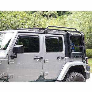 Maiker aluminio para Jeep Wrangler JK portaequipajes de techo de coche cesta de riel 4x4 portaequipajes superior portaequipajes y soporte de carga - Product Image 5