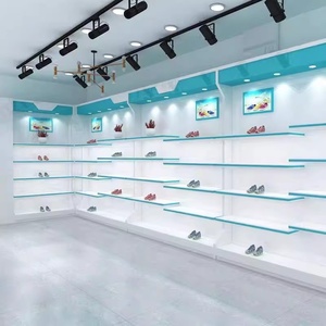 Soporte de exhibición de pared para Centro Comercial personalizado, muebles de tienda minorista para <span class=keywords><strong>vitrina</strong></span> cosmética y escaparate - Product Image 4