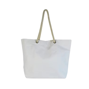 Bolso de Playa Tipo Tote Casual de Gran Capacidad para Mujer, con Estampado de Leopardo y Sirena, Impresión Digital Personalizada, Lona de Poliéster SYN17-010L, Monograma Abierto - Product Image 4