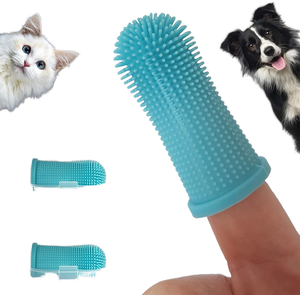 Soins dentaires pour animaux de compagnie Silicone 360 degrés chiot chien brosse à dents brosse à doigts pour le nettoyage des dents - Product Image 4