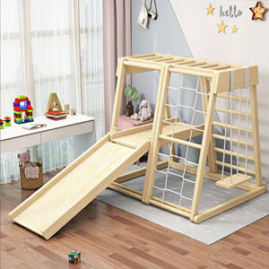 Columpio Lepinkids de Madera Maciza, Estructura de Escalada para Niños, Parque Infantil Interior para el Hogar, Pequeño Parque de Ejercicio Familiar, Tobogán de Escalada para Bebés - Product Image 2