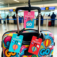 Étiquette de bagage NFC personnalisée avec impression de code QR, code-barres, boucle de lanière, puce NFC, options personnalisées pour l'identification des bagages de voyage