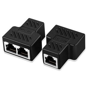 RJ45-Koppler Netzwerkverbinder RJ45 1 Buchse auf 2 Buchsen Splitter Ethernet-Verlängerungsadapter - Product Image 1
