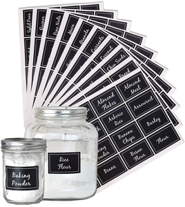 Kitchen Labels, Chalkboard Spice Jar Labels Printed For Pantry