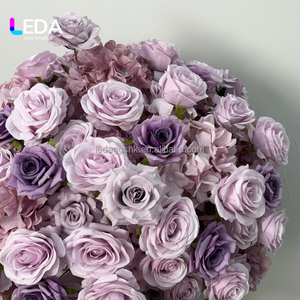 LEDA Wedding Supplies 60cm Rose Ball Purple Artificial Flower Ball <b>Table</b> Centerpiece Party Decoration - Product Image 2