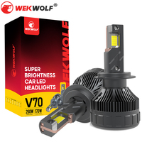Ampoule de phare LED H4 haute puissance 280W avec refroidissement par ventilateur H1 H7 H8 H11 9005 HB3 9006 HB4 Lampe de voiture LED Canbus Auto H4 LED