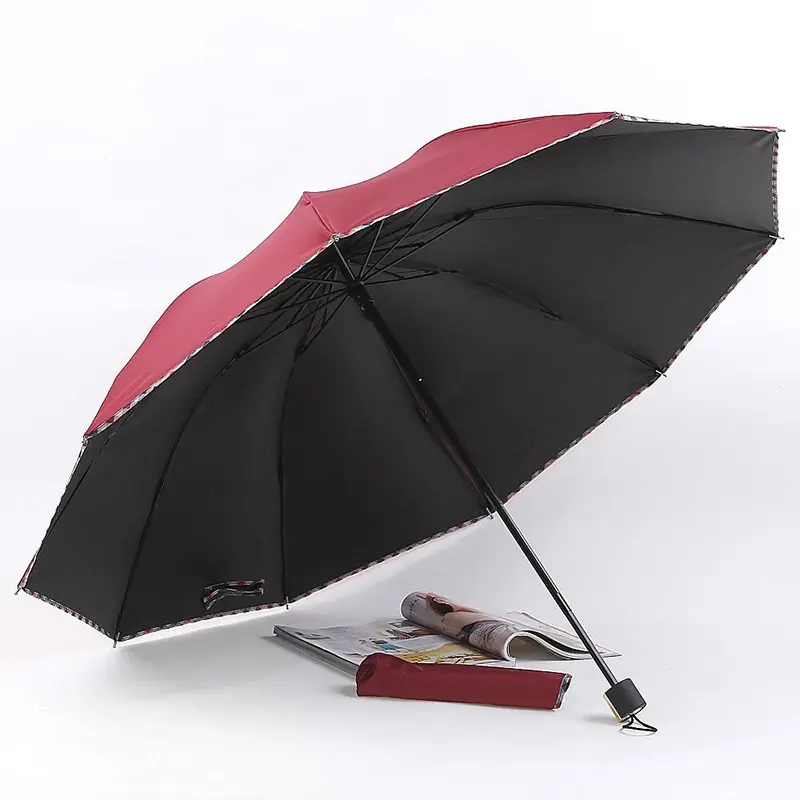 Simple 10 côtes 25 pouces parapluie grand Wrap côté affaires parapluie homme pliant pluie et ensoleillé imprimé Logo publicité parapluie