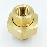 Raccord de tuyauterie hexagonal femelle en laiton massif usiné avec précision, 1/4 ", 3/8 ", 1/2 ", avec écrou pivotant robuste