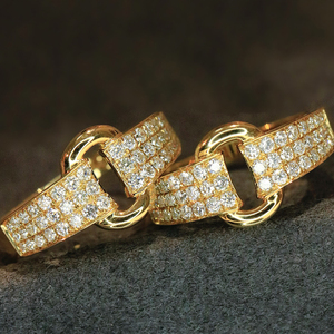 อาซูโอ 18K ทองคำแท้สีเหลืองเพชรธรรมชาติ 0.50 กะรัต ทรงบริลเลียนท์ ดีไซน์หรูหรา แหวนแฟชั่น ของขวัญสำหรับงานหมั้นของผู้หญิง - Product Image 2