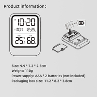 Réveil numérique thermomètre hygromètre table électronique Snooze rétro-éclairage température humidité montre avec heure réveil