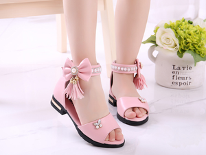 Sandales d'été à semelles souples pour filles, nouvelles chaussures de princesse pour enfants, chaussures de plage à bout ouvert pour petites filles - Product Image 4