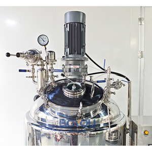 50L 100 lít Áo khoác nước nóng kem trộn tàu Kem homogenizer mỹ phẩm Máy xay sinh tố chân không nhũ hóa trộn - Product Image 4