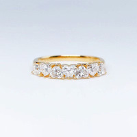 Bague de fiançailles tendance en or jaune 18 carats massif avec diamant de laboratoire, motif cœur, pour femme, collection Eternal Love Time Flow