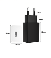 Chargeurs muraux 5V 1A et 5V 2A, adaptateurs USB avec prise de type EU, certifiés CE et RoHS