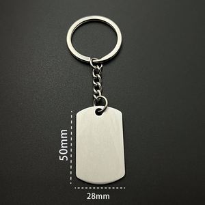 Mirror Shield Shaped Pendant Stainless Steel Keychain Laser Engraved logo Printed Blank Material Promotional Gift - Product Image 5