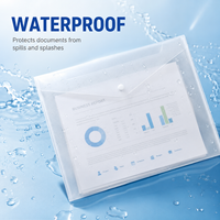 Carpeta de Archivos Ligera de Gran Capacidad con Logotipo Personalizado, Bolsa de Documentos Transparente Multifuncional a Prueba de Agua para Necesidades Diarias