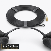 Tire-fil électrique flexible anti-pliure en acier à ressort 65Mn 3,2x0,5mm pour conduits muraux et tuyaux