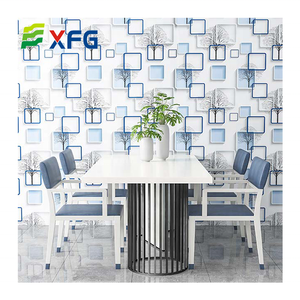 Carta da parati cinese murale carta adesiva goffrata rotoli di carta da parati blu floreale impermeabile per la decorazione domestica della camera da letto - Product Image 5