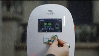 Vente en gros de nouvelle borne de recharge murale pour véhicules électriques avec logo personnalisé, 7 kW, type 2, monophasé, 32 A, station de recharge domestique, CE TUV IP65, câble de 5 m, YW06, écran