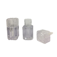 Cosfinity CP02-2239 Tube de brillant à lèvres rectangulaire haut de gamme au design professionnel, surface plastique métallisée, contenant cosmétique liquide
