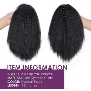 Perruque queue de cheval haute Jacques, cheveux raides, à clipser, 21B23023344A27613427BUG, style jeune et charmant Miss Sweet - Product Image 3