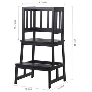 Bamboo Learning Tower for Toddlers Kids Step <strong>Stool</strong> <strong>Kitchen</strong> <strong>Helper</strong> <strong>Stool</strong> for Kids - Product Image 3