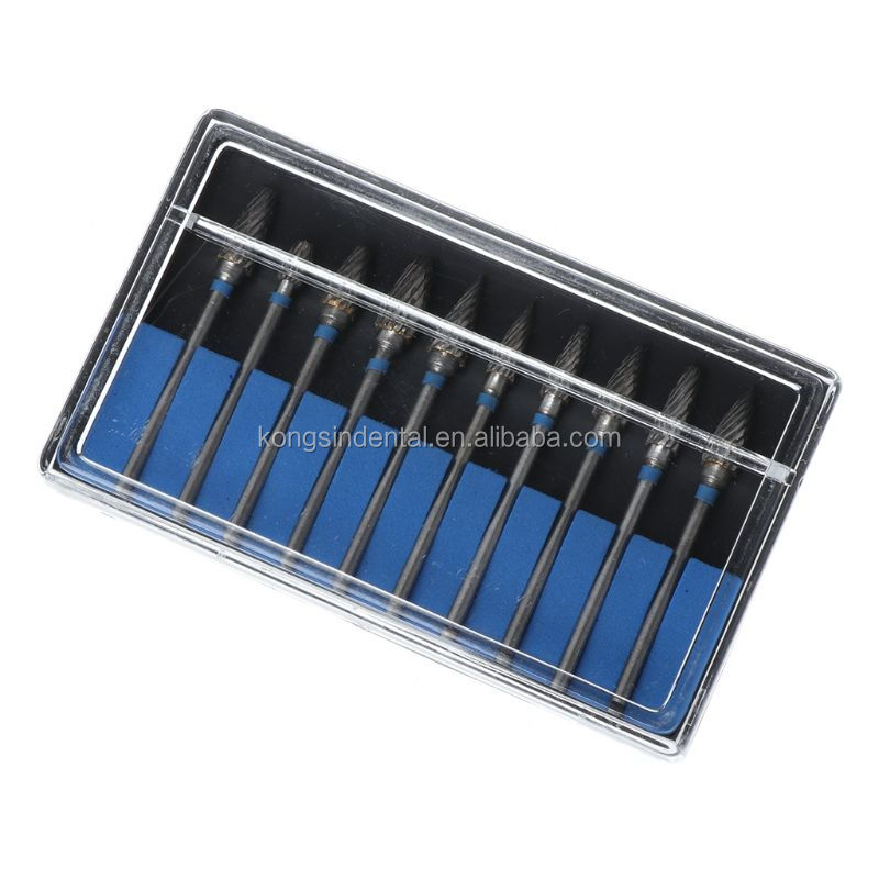 10Pcs/set Tungsten Steel Dental Lab Surgical Burs