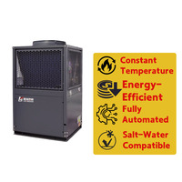 Pompe à chaleur électrique pour piscine à source d'air, à commande intelligente, en titane pur, 220V/380V, 13,5kW-91kW, à économie d'énergie, OEM/ODM