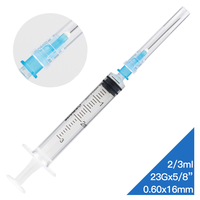 Seringues vétérinaires stériles jetables Luer Slip Lock avec aiguille, 1 ml, 3 ml, 5 ml, 10 ml, 20 ml