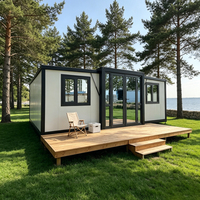 Maison préfabriquée pliable 20ft 30ft, maison conteneur moderne extensible, 2 ou 3 chambres, maison modulaire de luxe ou bureau habitable