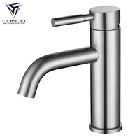 Robinet de lavabo en acier inoxydable brossé fini