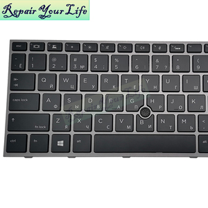Tout nouveau clavier d'ordinateur portable rétro-éclairé russe RU pour HP <span class=keywords><strong>ZBOOK</strong></span> 15 <span class=keywords><strong>G5</strong></span> 15 G6 <span class=keywords><strong>17</strong></span> <span class=keywords><strong>G5</strong></span> <span class=keywords><strong>17</strong></span> G6 L12765-251 avec cadre argenté et point de suivi - Product Image 3