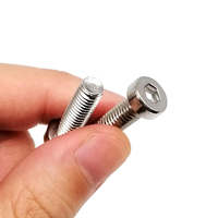 Vis à tête hexagonale à embase cylindrique M1.4 M1.6 M2 M3 M4 M5 M6 en acier inoxydable 304 A2-70 DIN7984, longueur métrique 3-50mm