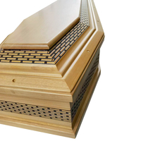 Ataúd Funerario Estilo Europeo SDD Tmallwood, Color Madera, Tipo Pared de Ladrillo, Tallado CNC, Líneas Precisas, Tamaño Personalizado