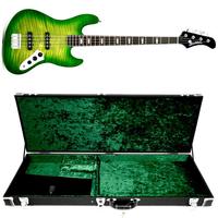 Eastern Music Hardluck Kings Ultra Rare 18pcs Lemon Lime Stain Burst 4 String J Bass Electric Bass Guitar With Hard Case