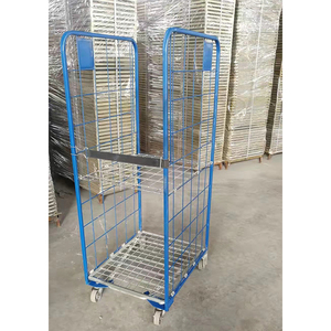 이동식 휴대용 중량 산업 물류 운송 창고용 접이식 철제 롤 컨테이너 350kg 하중 - Product Image 5