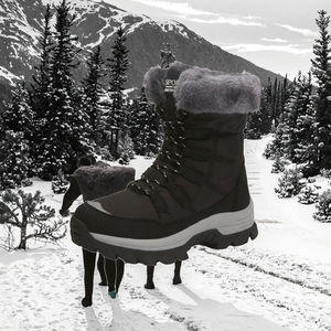 Venta Directa de Fábrica, Botas de Nieve Antideslizantes para Mujer, Talla Grande, Botas de Nieve Personalizadas para Deportes, Senderismo, con Cordones, Zapatos de Invierno para Mujer - Product Image 2
