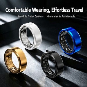 Keramik-Edelstahl Smart Health Ring IP68 Wasserdicht Magnetisches Aufladen Fitness-Tracker App-Steuerung 5-10 Tage Akkulaufzeit - Product Image 2