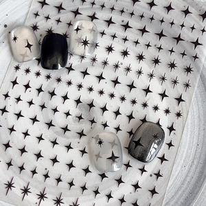 YITU Simple Four-Mans Star pegatina decorativa hormiga figura estrella plana arte de uñas para niñas <span class=keywords><strong>Internet</strong></span> Popular 3D PET Material YT5497 - Product Image 6