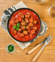 Boulettes de viande riches en protéines à base de plantes juteuses Assaisonnements savoureux Sous-pates nutritifs polyvalents Aliments sains Apéritif Poudre Oeuf