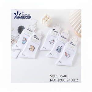 Chaussettes longueur cheville en nylon blanc pour femme Taille personnalisable Respirant Jacquard Print Design Summer Crew Length Heat Logo - Product Image 1