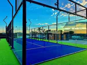Equipo de pista de tenis de Pádel panorámico de acero SSPADEL 2025 para uso en interiores y exteriores Material de vidrio duradero para deportes al aire libre - Product Image 4