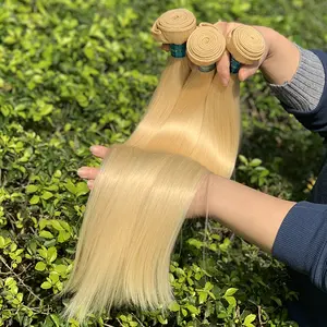 Capelli indiani grezzi biondi, capelli biondi, estensione dei capelli umani biondi al 613 capelli umani biondi fasci biondi