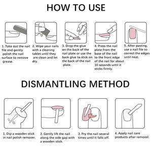 Presse française personnalisée sur ongles acrylique couverture complète brillant court rond conseils carrés blanc rose nude brun ongles artificiels des pieds - Product Image 5