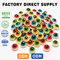 Bonbons gélifiés halal en forme d'œil, saveur fruitée acidulée, vente en gros, fabrication sur mesure OEM ODM, marque privée TK