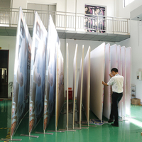 Support de toile de fond pliable en alliage d'aluminium pour tissu tendu, bannière en tissu extensible personnalisée pour présentoir publicitaire